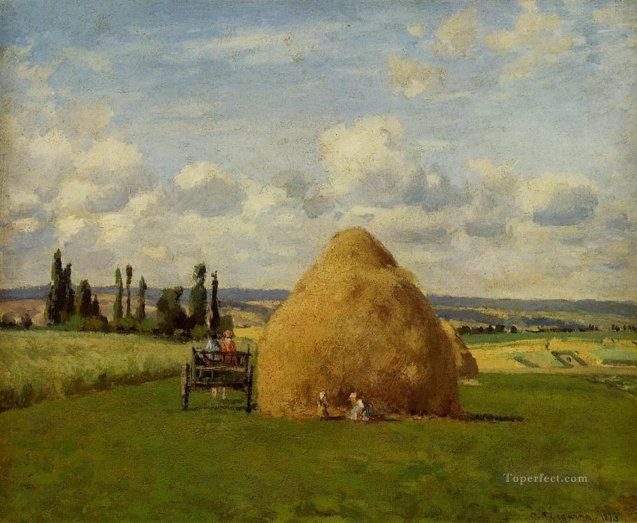 the haystack pontoise 1873 Camille Pissarro Oil Paintings